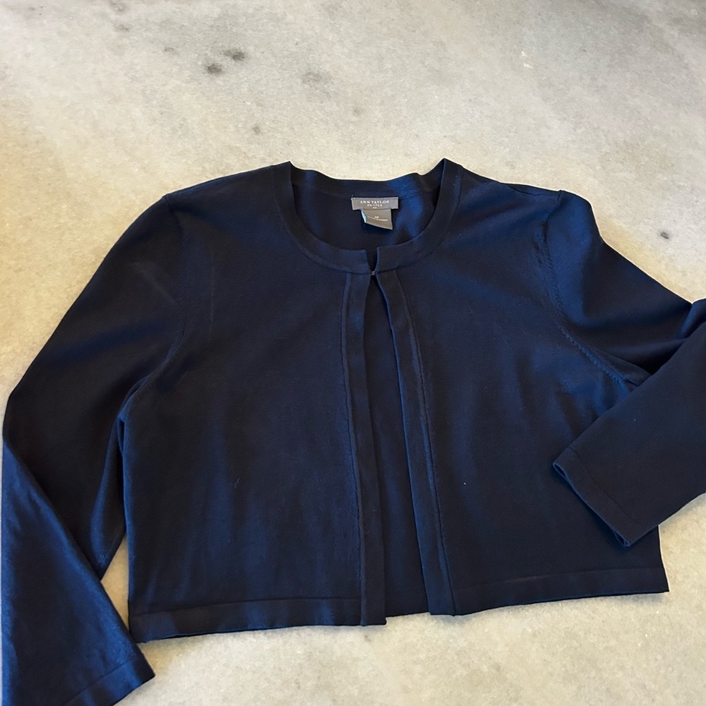 Ann Taylor Midnight Blue Knit Bolero